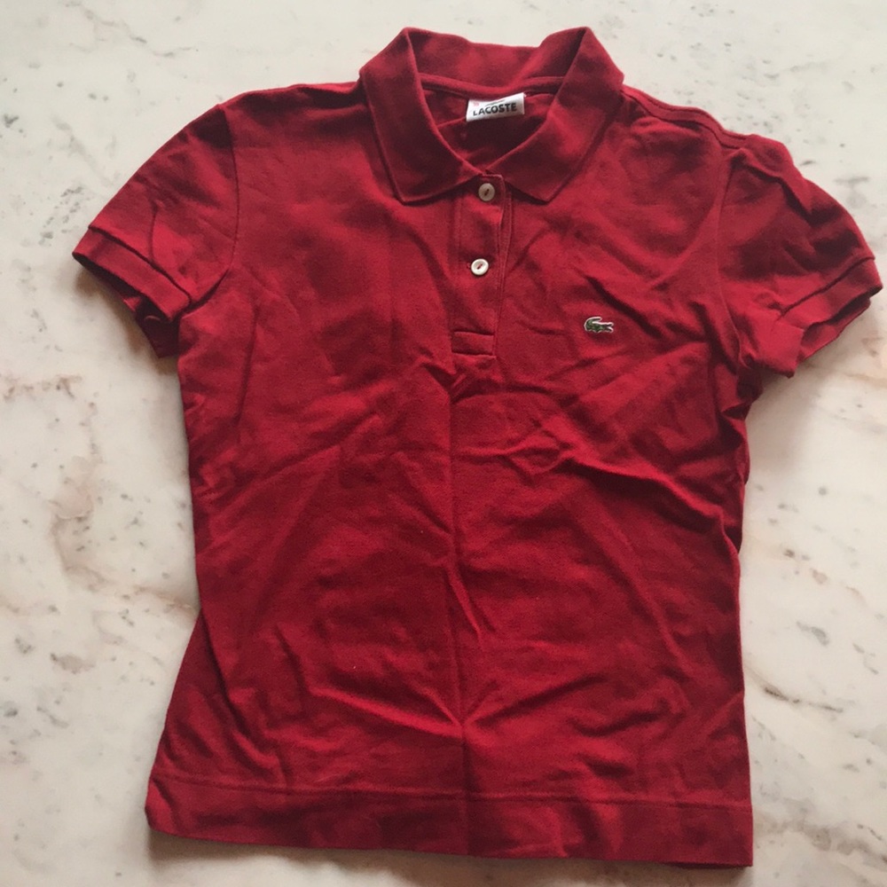 Red Lacoste Polo